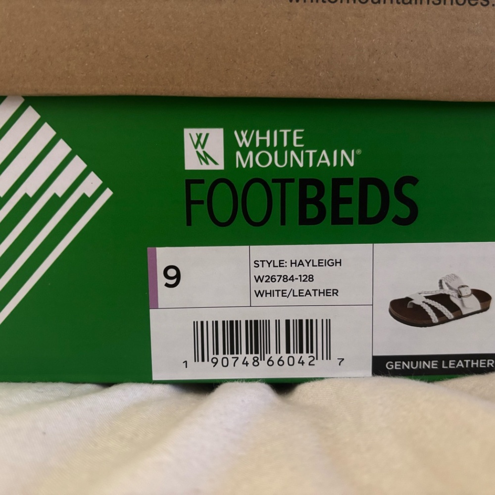 White Mountain White Braided Buckle Footbed Sandals - Picture 6 of 6